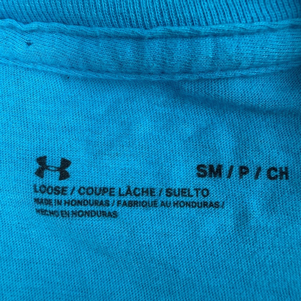 Under Armour Graphic T-Shirt Mens Small Blue Short Sleeve Loose Fit UA1996 - Picture 3 of 6
